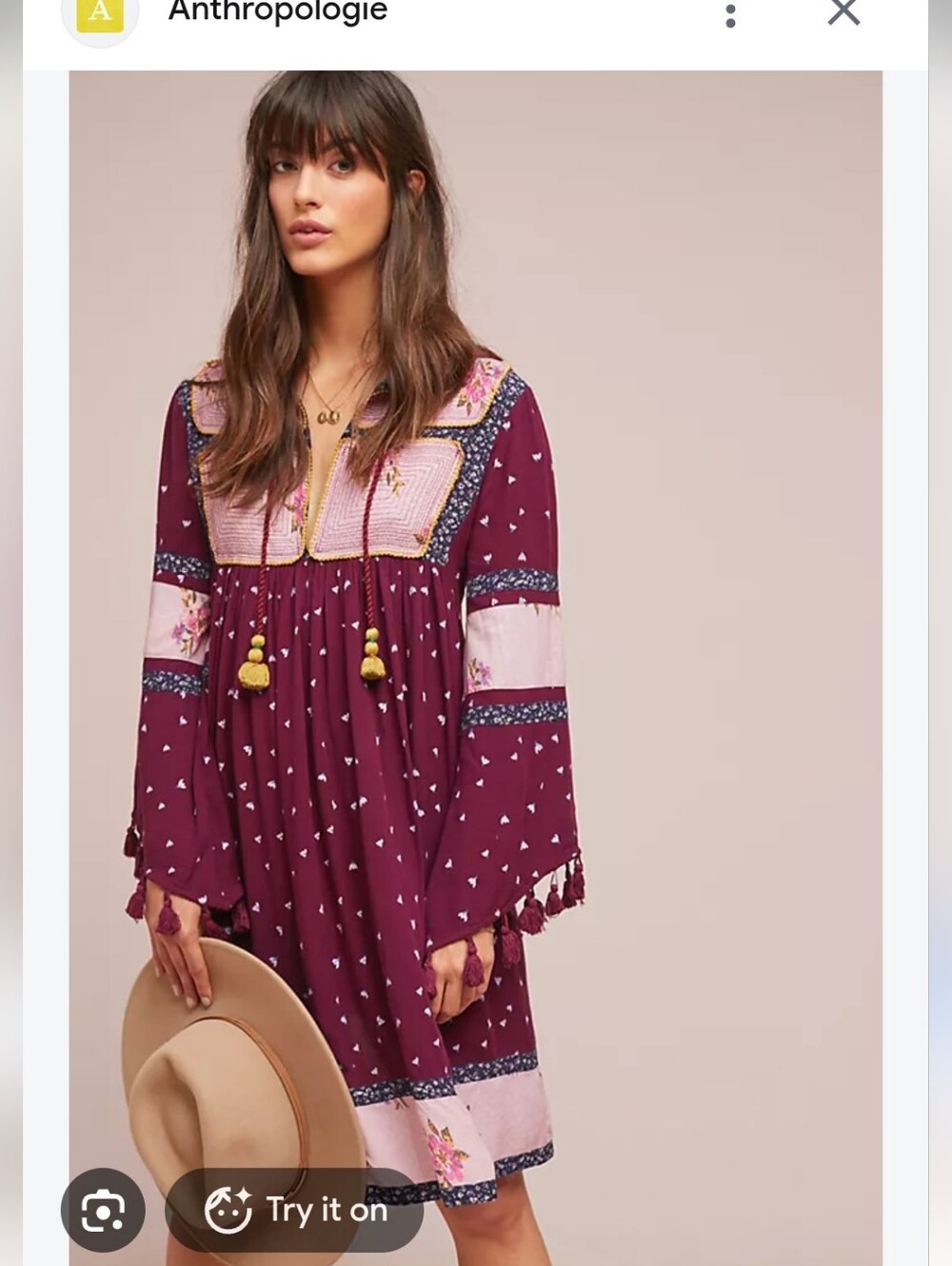 Anthropologie Seen Worn Kept Tunic Dress Size Small